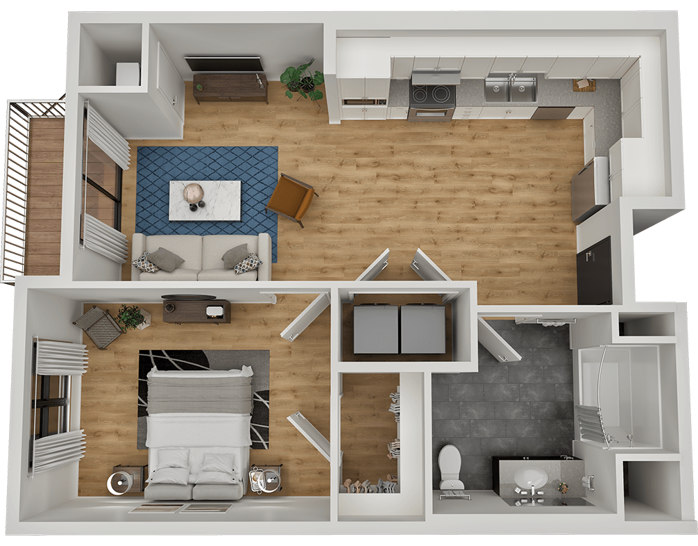 sand creek flats floor plan 1A-A